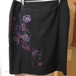 Worthington Paisley Embroidered Pencil Skirt Size 12